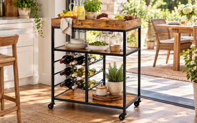 Use a Serving Cart to Simplify Indoor and Outdoor Meals