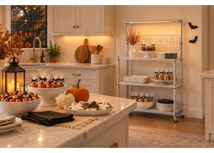 Halloween kitchen prep