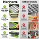 Honhorrs Black Vegetable Dicer and Mandoline Set, Seven Blades with Catch Container and Food Holder