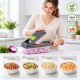 Honhorrs Black Vegetable Dicer and Mandoline Set, Seven Blades with Catch Container and Food Holder