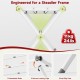 Honhorrs White Three-Tier Clothes Drying Rack with Extendable Rods, Folding Frame and Locking Clips