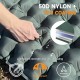 Honhorrs Green Camping Sleeping Pad, 4-Inch Matrix Air Cells with Built-In Pillow and Foot Pump