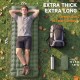 Honhorrs Green Camping Sleeping Pad, 4-Inch Matrix Air Cells with Built-In Pillow and Foot Pump