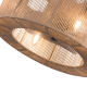 Honhorrs 18-Inch Brushed Nickel Ceiling Fan Light with 4 E26 Sockets and 3-Speed Remote Control