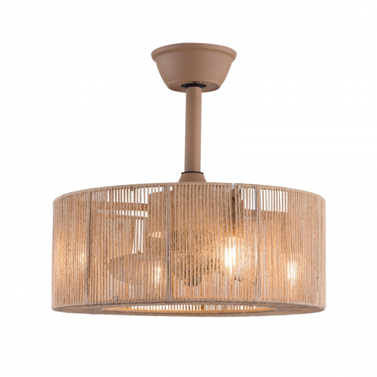 Honhorrs 18-Inch Brushed Nickel Ceiling Fan Light with 4 E26 Sockets and 3-Speed Remote Control
