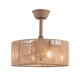 Honhorrs 18-Inch Brushed Nickel Ceiling Fan Light with 4 E26 Sockets and 3-Speed Remote Control