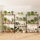 Honhorrs Two Four-Tier Metal Shelf Racks, Adjustable V-Wire Surfaces with Clip Assembly and Footpads