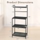 Honhorrs Four-Tier Kitchen Rack and Slim Pedal Bin Bundle, Wire Shelves with Soft-Closing Trash Lid