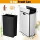 Honhorrs Four-Tier Kitchen Rack and Slim Pedal Bin Bundle, Wire Shelves with Soft-Closing Trash Lid