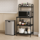 Honhorrs Four-Tier Kitchen Rack and Slim Pedal Bin Bundle, Wire Shelves with Soft-Closing Trash Lid