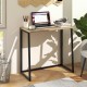 Honhorrs 31-Inch Folding Computer Desk, Metal Frame and Open Legroom for a Compact Home Workspace