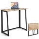 Honhorrs 31-Inch Folding Computer Desk, Metal Frame and Open Legroom for a Compact Home Workspace