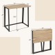 Honhorrs 31-Inch Folding Computer Desk, Metal Frame and Open Legroom for a Compact Home Workspace