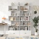Honhorrs S-Shaped Bookcase — Five Display Cubbies, Two-Door Lower Cabinet and Soft-Close Door Hinges