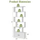 Honhorrs S-Shaped Bookcase — Five Display Cubbies, Two-Door Lower Cabinet and Soft-Close Door Hinges