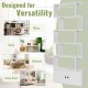 Honhorrs S-Shaped Bookcase — Five Display Cubbies, Two-Door Lower Cabinet and Soft-Close Door Hinges