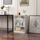 Honhorrs Open Three-Tier Bookcase, 18 Shelf Positions with Raised Top Edge and Wall-Anchoring Device