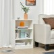 Honhorrs Open Three-Tier Bookcase, 18 Shelf Positions with Raised Top Edge and Wall-Anchoring Device