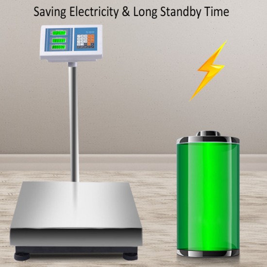 Honhorrs 660-Pound Digital Floor Platform Scale, Stainless Steel Deck and Separate Corded Display