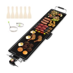 Honhorrs 35-Inch Electric Griddle, Four Temperature Settings with Drip Tray, Egg Rings and Spatulas