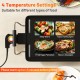 Honhorrs 35-Inch Electric Griddle, Four Temperature Settings with Drip Tray, Egg Rings and Spatulas