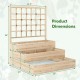 Honhorrs Three-Tier Fir Raised Garden Bed, Lattice Trellis and Open Bases for Flexible Box Layouts