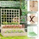 Honhorrs Three-Tier Fir Raised Garden Bed, Lattice Trellis and Open Bases for Flexible Box Layouts