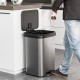 Honhorrs Stainless Steel Pedal Trash Can, Soft-Close Lid with Stay-Open Mode and Deodorizer Storage
