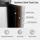 Honhorrs Stainless Steel Pedal Trash Can, Soft-Close Lid with Stay-Open Mode and Deodorizer Storage