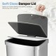 Honhorrs 13-Gallon Sensor Trash Bin, Stainless Body with Automatic Lid and Deodorizer Compartment