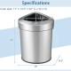 Honhorrs 60-Liter Stainless Steel Corner Trash Bin, Fan-Shaped Body with Bag-Holding Lid and Handles