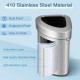 Honhorrs 60-Liter Stainless Steel Corner Trash Bin, Fan-Shaped Body with Bag-Holding Lid and Handles