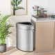 Honhorrs 60-Liter Stainless Steel Corner Trash Bin, Fan-Shaped Body with Bag-Holding Lid and Handles