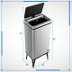 50-Liter Sensor Trash Can by Honhorrs: Stainless Steel, Anti-Fingerprint Finish and Stay-Open Mode