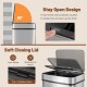 Honhorrs 19-Gallon Sensor Trash Station, Stainless Steel Body and Two Pull-Out Recycling Bins Below