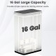 Honhorrs Sixteen-Gallon Sensor Trash Can with Wing Lids, Manual Stay-Open Mode and Bag Retainer Ring