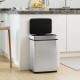 Honhorrs 16-Gallon Dual-Zone Sensor Trash Can, Manual Controls with Stay-Open and Soft-Close Lids