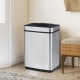 Honhorrs 16-Gallon Dual-Zone Sensor Trash Can, Manual Controls with Stay-Open and Soft-Close Lids