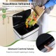 Honhorrs 16-Gallon Dual-Zone Sensor Trash Can, Manual Controls with Stay-Open and Soft-Close Lids