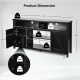 Honhorrs 59-Inch Barn-Door TV Console, Adjustable Storage Shelves and Cable Openings for 65-Inch TVs