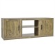 Honhorrs Barn-Door TV Stand for TVs up to 65 Inches, Adjustable Shelves and Four Cable Openings