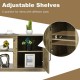 Honhorrs Barn-Door TV Stand for TVs up to 65 Inches, Adjustable Shelves and Four Cable Openings