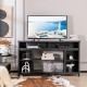 Honhorrs 58-Inch Media Stand for TVs Up to 65 Inches, Open Shelves with Removable Fireplace Shelf