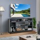 Honhorrs 58-Inch Media Stand for TVs Up to 65 Inches, Open Shelves with Removable Fireplace Shelf