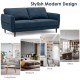 Honhorrs 72-Inch Fabric Loveseat, Spring-Supported Padded Seating on a Solid-Wood Frame and Legs