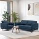Honhorrs Fabric Armchair and Loveseat Set, Spring Seats and Wooden Legs with Removable Back Covers