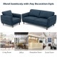 Honhorrs Fabric Armchair and Loveseat Set, Spring Seats and Wooden Legs with Removable Back Covers