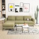 Honhorrs Modular Three-Seat Sofa, Reversible Chaise with Hidden Storage, Outlet and Two USB Ports