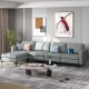 Honhorrs Modular Four-Seat Sectional, Reversible Ottoman with USB Ports and Hidden Armrest Storage