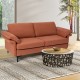 Honhorrs Fabric Loveseat with Metal Legs, Spring-Supported Seat and Separate Back and Arm Pillows